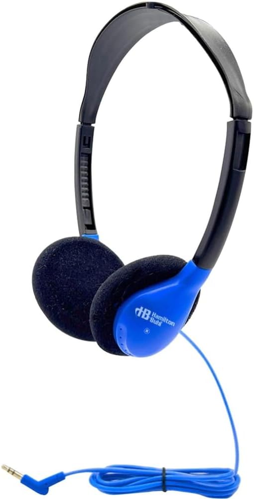 HamiltonBuhl Personal On-Ear Stereo Headphone, Blue