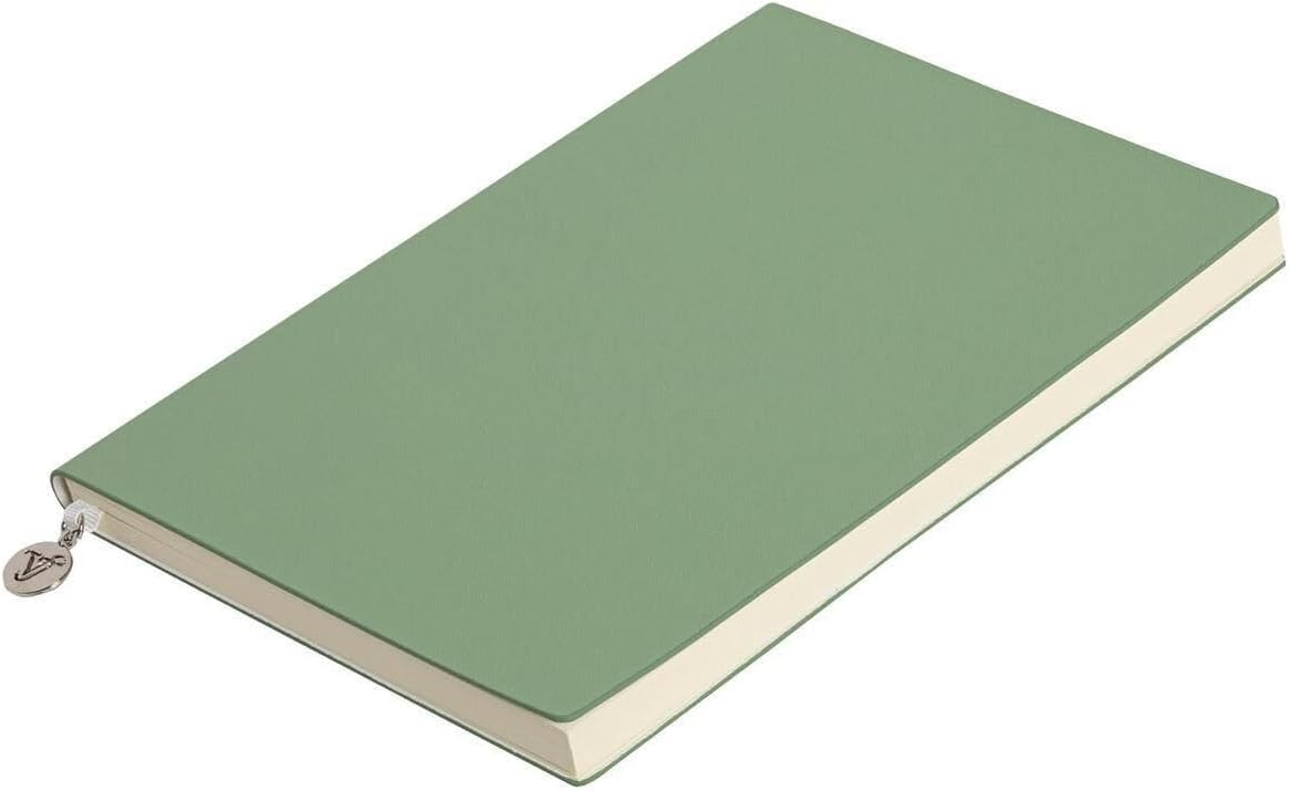 Smyth Classic Flexible Cover Striped Notebook, 14.8x21 cm -Light Green