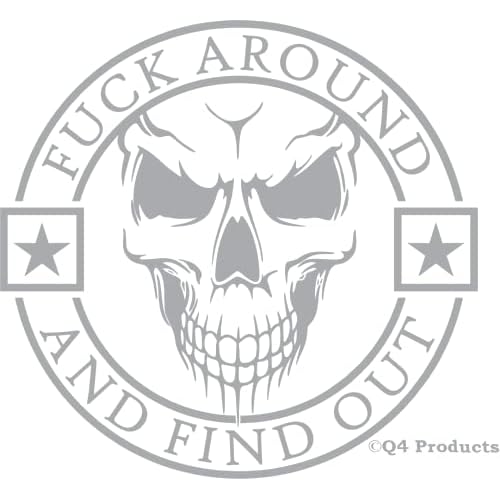 FAFO Skull Decal - Fuck Around and Find Out Color Decal Sticker for Your Car or Truck Window