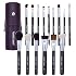 Studio Makeup Brush Set, 15 Pieces brush for foundation powder, eye shadows, eyebrow, blending, blush, concealers, eyelash, featuring ultra-soft vegan bristles