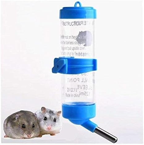 Hypeety Hamster Water Bottle Guinea Pig Water Bottle Hamster Water Dispenser No Drip Water Feeder Bottle for Syrian Dwarf Hamster Gerbils Guinea Pig 125ML (4.4 oz) 1Pcs Random Color
