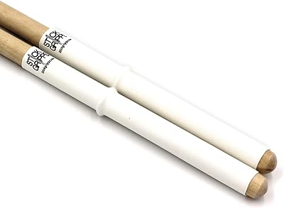 Drumstick Grips, Anti Slip Drumstick Wrap for Drumming, Adjustable Stick Rings Personalized Fit White