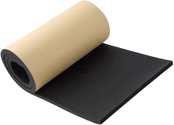 NATGAI Sponge Neoprene with Adhesive 1/2" Thick X 12" Wide X 54" Long