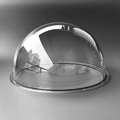 6-Inch Indoor & Outdoor Surveillance Camera Lens Protective Acrylic Dome Cover - Transparent, Dimensions 162x85.5mm