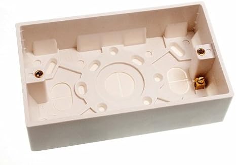 Surface Mount PATTRESS Switch Socket Back Box 2 Gang 35MM DEEP