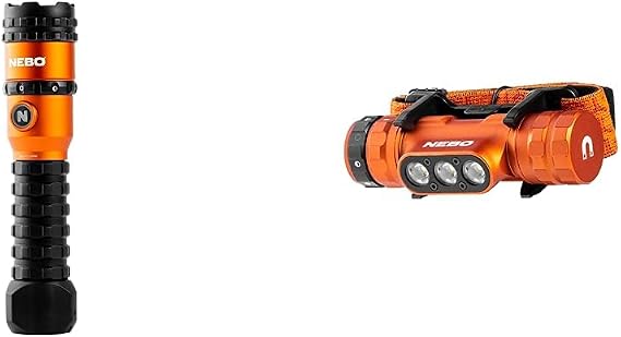 NEBO Master Series Rechargeable LED Flashlights + Headlamps Bundle | Waterproof, Rugged and Reliable Lighting for Camping, Hunting, Fishing