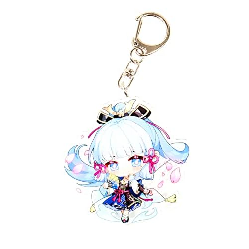 Genshin Impact Unique Acrylic Keychain, Cute Genshin Keychain Ayaka