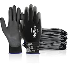 Ansell HYFLEX 11-600 Light Duty Nylon Industrial Gloves w/Palm Coating for Metal Fabrication