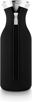 EVA SOLO | Fridge Carafe 34oz Woven | For Hot & Cold Drinks | Dishwasher-safe Borosilicate Glass | Stainless steel & Silicone Pouring Lip | Danish Design, Functionality & Quality | Black