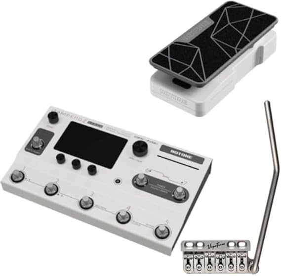 HOTONE Ampero II Stage MP-380 + SP-35 Ampero II Press Passive Switching/Expression Pedal and Vega-Trem VT1 Standard 6-Screw Satin Stratocaster Guitar Tremolo bundle - Multi-Effects Pedal Dual Effect