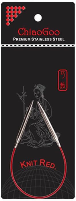 ChiaoGoo 9-Inch Red Line Circular Knitting Needles, 3/3.25mm