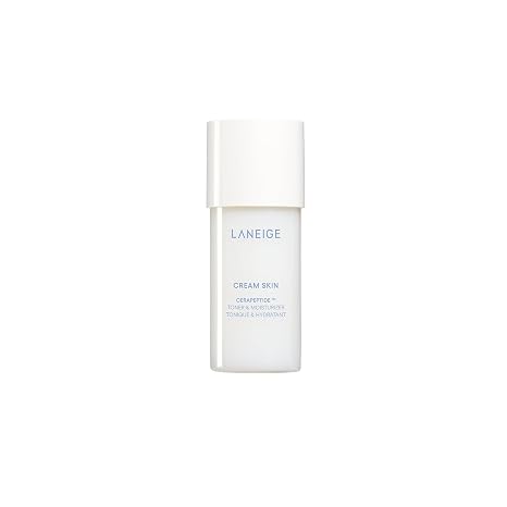 LANEIGE Cream Skin Toner & Moisturizer: Lightweight Refillable Korean Milky Toner with Ceramide & Peptide for Hydration, Firming, Barrier Support