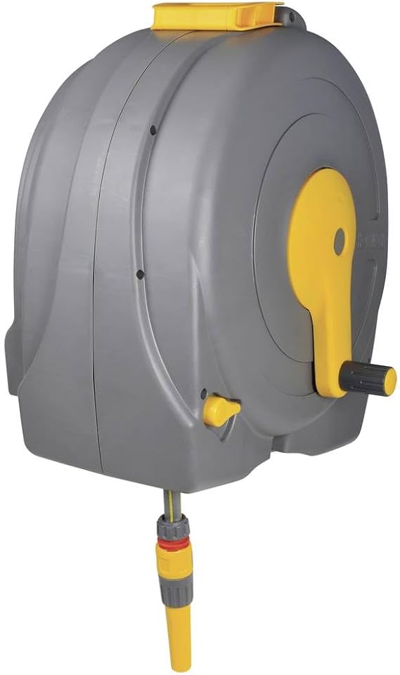 Hozelock Fast Reel Wall Hose Box with 40m Hose [Energy Class A]