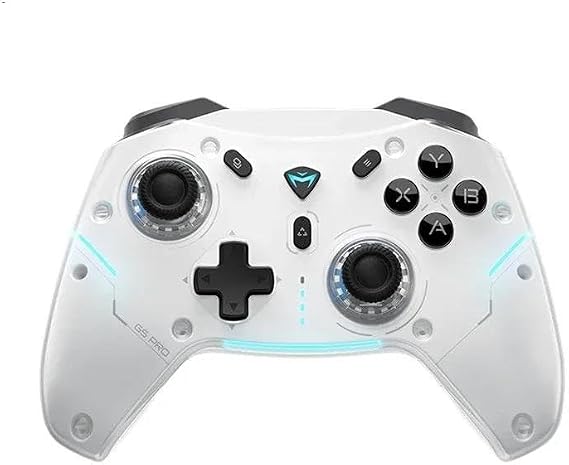 Wireless Controller Gamepad Gaming Controller Tri-Mode Fps Wireless Game Pad Elite Ha&ll Trigger Joystick For Sw&it&ch Pc Steam(White)