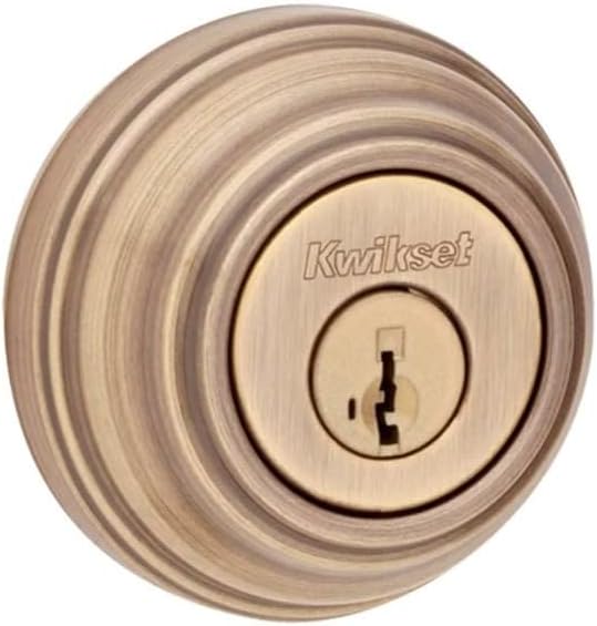 980 Deadbolt, Keyed One Side, Featuring SmartKey SecurityTM in Antique Brass