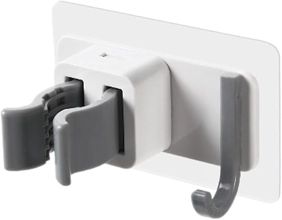 Wall-Mounted Mop and Broom Holder Clips, Self-Adhesive 2-Pack