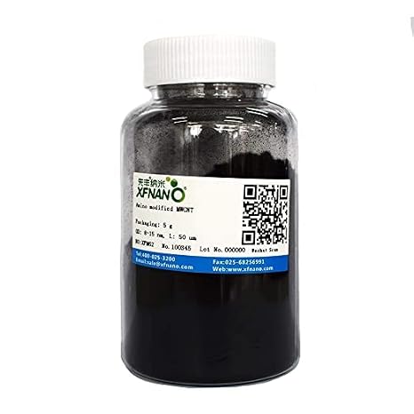 Ultrapure 95% Amino Modified Multi Walled Carbon Nanotubes Powder 8-15nm MWCNTs(5 Gram)