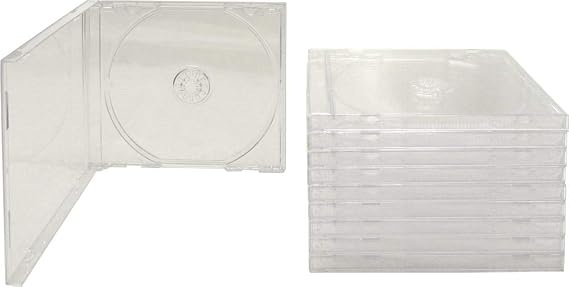 10 Standard Empty Clear Replacement CD Jewel Boxes with Clear Inner Trays (Assembled) #CDBIS10CL