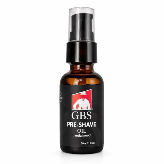 GENTS Pre-Shave Oil for Sensitive Skin, Sandalwood, 1-Oz