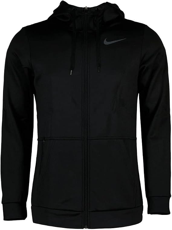 Nike Therma Dark Grey Heather/Black Men's Full-Zip Training Hoodie