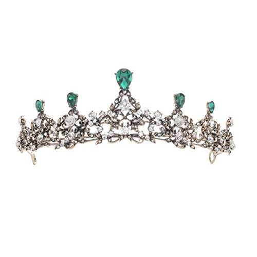 Black Crown, Crystal Mermaid Birthday Fairy Crown,Princess Sweet 16 Quinceanera Queen Tiara Headband