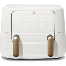 Trizone 9-Quart Dual Zone Air Fryer Exclusive with Divider & Crisper Trays, Digital Touchscreen for 2-in-1 Cooking By Drew Barrymoree
