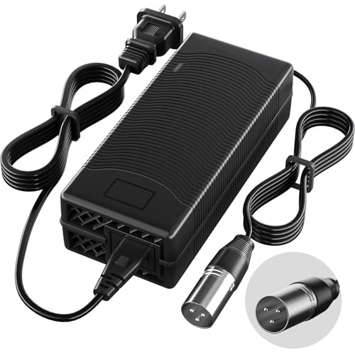 29V 5A 3-Pin Male XLR Connector Battery Charger for Lakematic, Jazzy Power Chair, Drive Medical, Shoprider, Pride Mobility, Golden Technologies, Rascal 200T500T301 PC 24BC5000TF-1