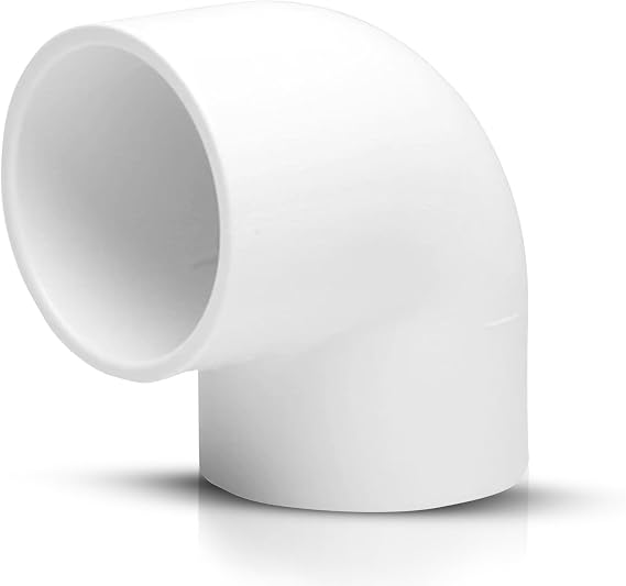 PVC Schedule 40, 90 Degree Elbow, Socket x Socket, 2", White, 406-020