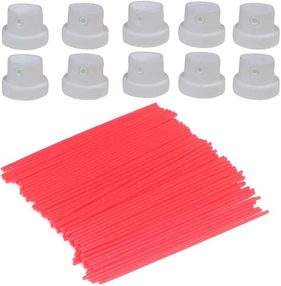 Spray Can Straws,Tip Extension Tubes,Replacement Spray Can Extension Straw with Spray Paint Cap (20PCS pray Paint Cap/50PCS Spray Can Straws)