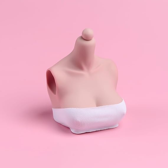 1/6 Scale Female Chest Replacement Part for 12-inches Worldbox Joint Action Figure Body, 1/6 Scale Joint Female Action Figure Bust Accessory (Pale - E Cup)