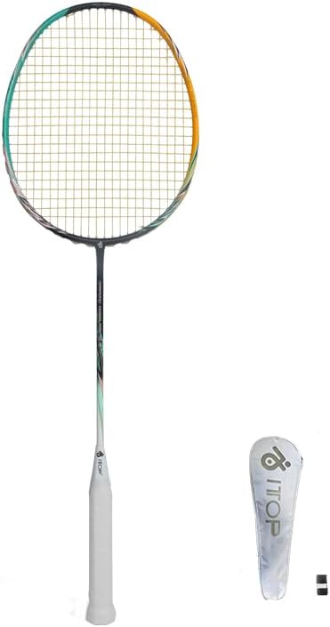 pre-Strung Carbon Fiber Badminton Racket 5U Super Lightweight Badminton Racque with 1 Hand Glue,1 Carrying Bag for Outdoor Backyards Gym Park Playground Sports