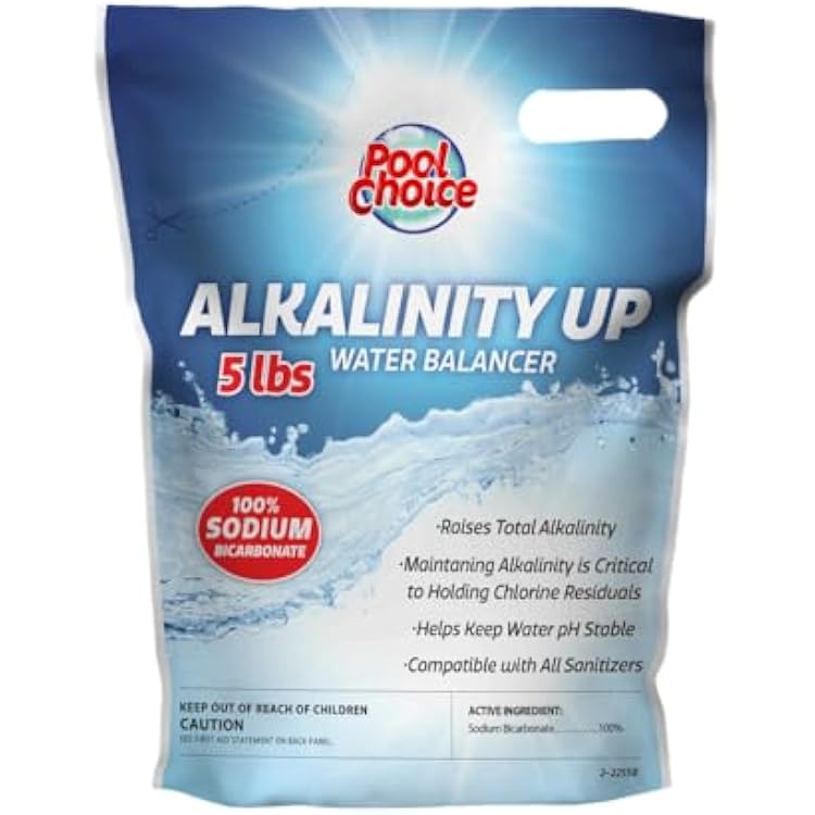 SpaChoice 5-Pounds Premium Alkalinity Up for Pools, Alkalinity Increaser for Swimming Pools, 100% Sodium Bicarbonate