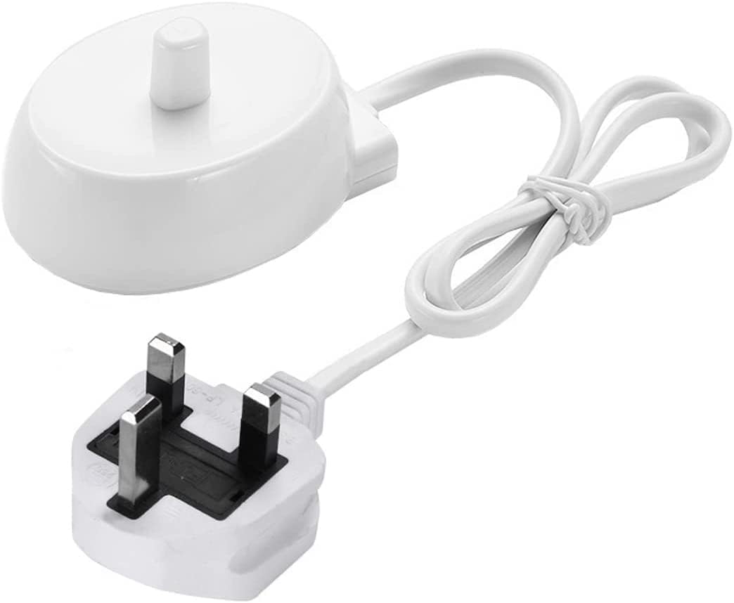 Electric Toothbrush Replacement Charger Compatible With O-ra-b, Portable Waterproof Base Inductive Model 3757 Travel Toothbrush Charger for O-ra-b ProGeniusSmart Series, UK 3 Pin Plug