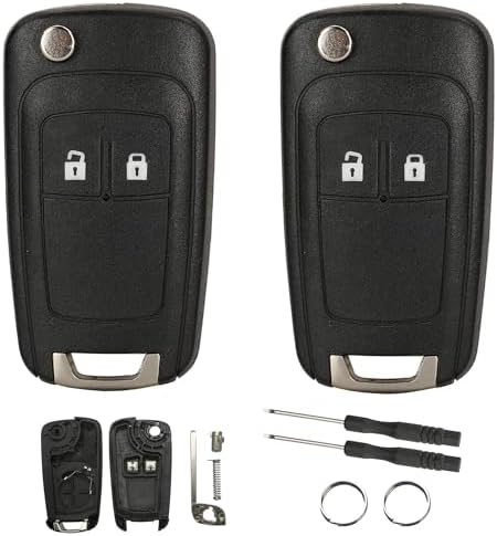 2PCS 2 Buttons Car Key Shell Case for Vauxhall Opel Chevrolet