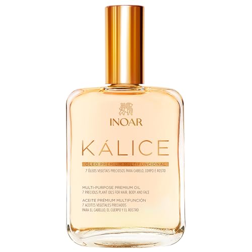 INOAR Kalice Oleo Essential Oil Blend Multi-Purpose Moisturizing & Regenerating Serum for Hair, Face & Body, 3.4 fl oz