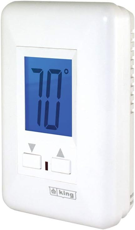 KING ES230-R MAX22 Electronic Line Voltage Non-Programmable Thermostat, 3-Wire, 208/240V, 22A