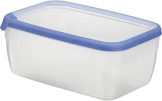 Curver Rectangular 182.6 oz Food Container, Transparent/Blue