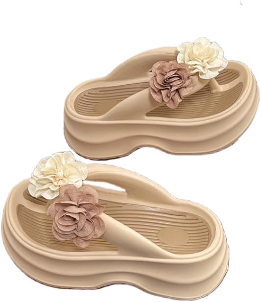 Womens Sandals Comfort Arch Support Sandals Summer Walking Shoes Casual Ankle Elastic Flower Flip Flops Shoes