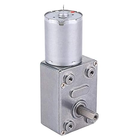 24 V DC Speed Reduction Motor Large Torsion Screw Reduction Gear Motor Electric Motor for DIY RC Toys (25 RPM))