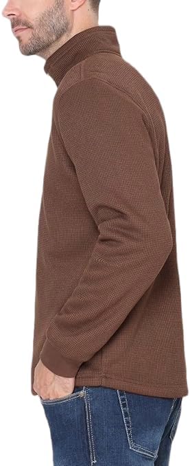 BC Clothing Mens Bonded Fleece Lined Body Lined Quarter Zip Pullover Top