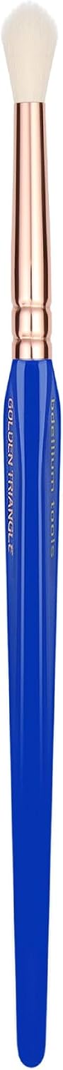 Bdellium Tools Professional Makeup Brush - Golden Triangle 753 Tiny Tapered Blender - With All-Vegan Synthetic Fibers, For Crafting Detailed Eye Looks (Blue, 1pc)
