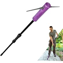BICRACKIE Stand-Up Paver Crack Weeding Tool with 60" Steel Pole; Steel Blade with 2-Sized, 5" Tapered Ends for Patios, Driveways (Saw-Cut), Sidewalks, Pavers to Remove Weeds Easily; Made in USA