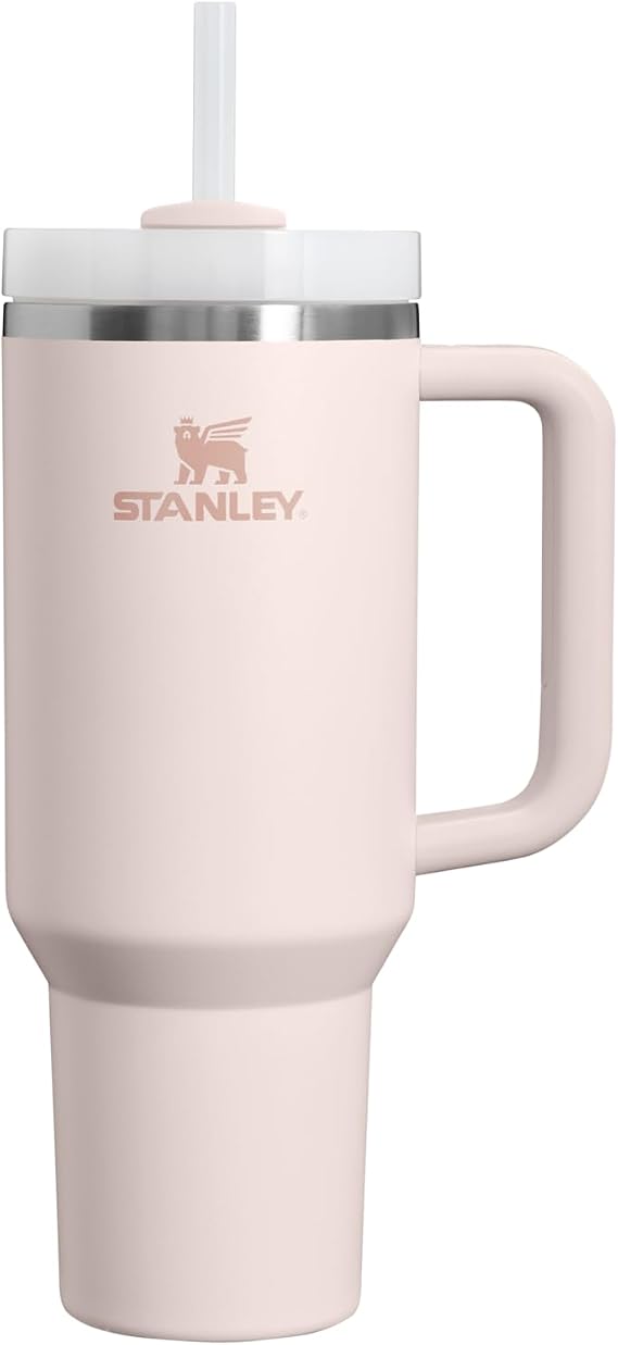 STANLEY Quencher H2.0 FlowState Stainless Steel Vacuum Insulated Tumbler with Lid and Straw for Water, Iced Tea or Coffee, Smoothie and More, Rose Quartz 2.0, 40oz