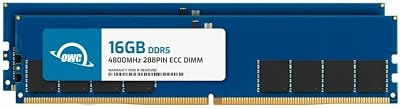 OWC 32GB 2x16GB DDR5 4800 PC5-38400 CL40 1Rx8 288-pin 1.1V ECC Unbuffered UDIMM Memory RAM Module Upgrade Kit for Select Workstations or Servers