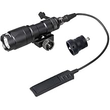 M300A Mini Scout Flashlight Torch Light,280 Lumens LED White Light Strong Flashlight,With Remote Pressure Switch Momentary Mode & Replaceable Mounting Tail Cap Base Constant Mode,For 20mm Rail