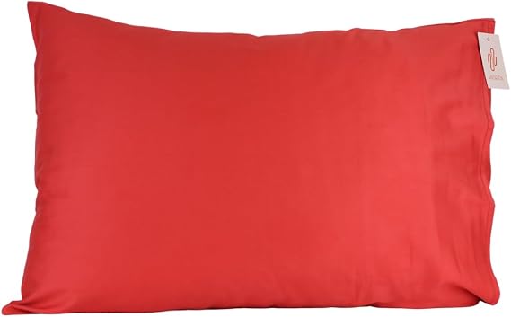 2'li Pamuk Saten Yastık Kılıfı (Coral Kırmızı)