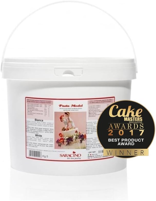 SARANICO We love pastry Sugar Paste Model White Modelling Paste 1 kg Gluten Free Made in Italy