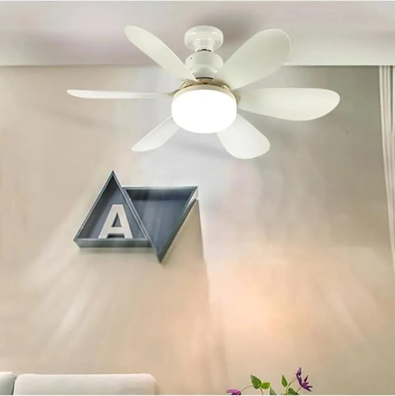 Kılıforyum Tavan Vantilatör Kumandalı Sessiz 6 Kanatlı Işıklı E27 Duy Modern Led Aydınlatma Yeni Nesil [Enerji Sınıfı A+]