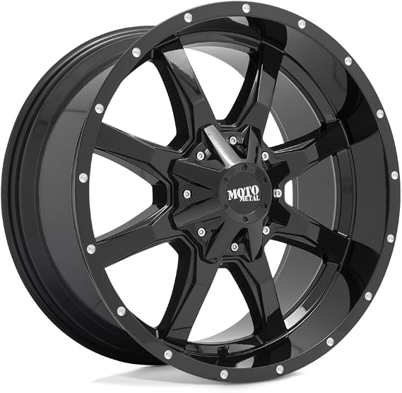 Moto Metal 20X9 5X5.0/5.5 5 0mm GLOSS BLACK W/SPOT MILLED LIP - MO970290353A00