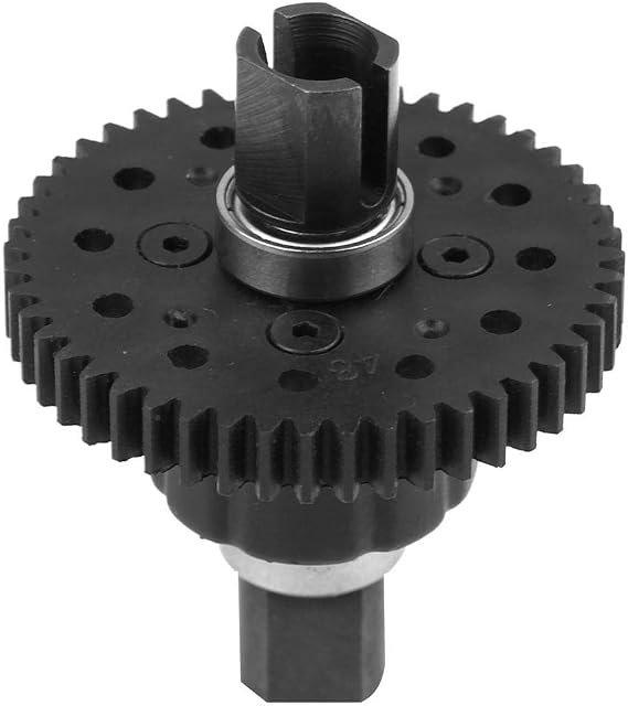 RC Center Diff Lock, High-Performance 48T Nylon Gear Middle Differential Black for 1/8 Scale RC Racing Off-Road Drifting Enthusiasts